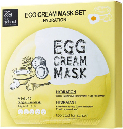 Too Cool For School Egg Cream Mask Hydration Set