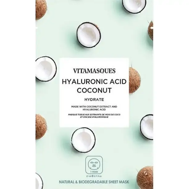 Vitamasques Hydrate Hyaluronic Acid and Coconut Sheet Mask